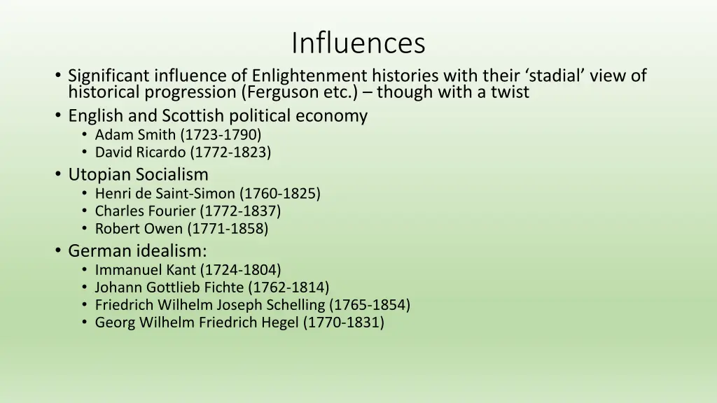 influences