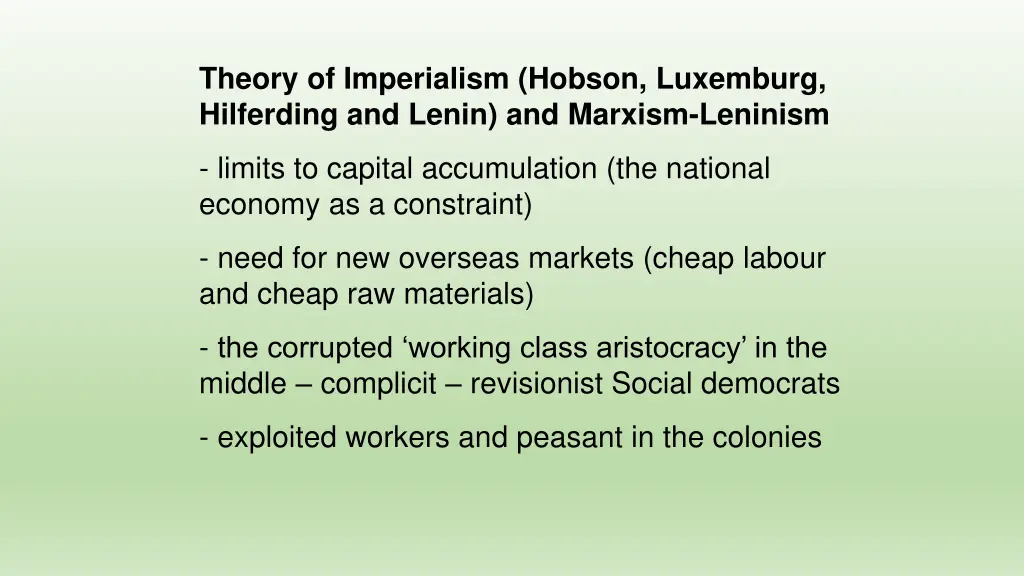 theory of imperialism hobson luxemburg hilferding