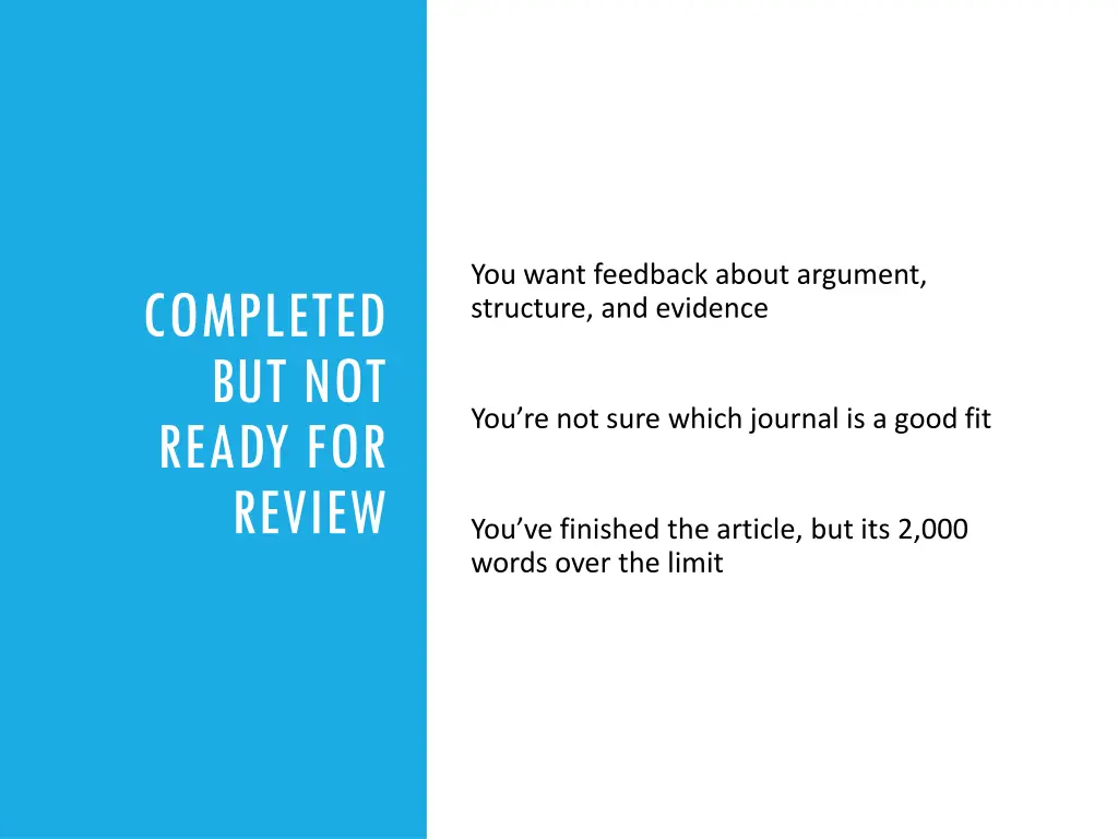 you want feedback about argument structure