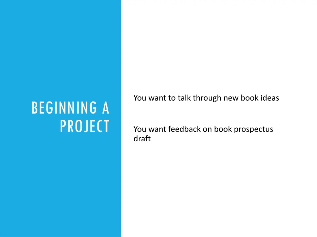 you want to talk through new book ideas