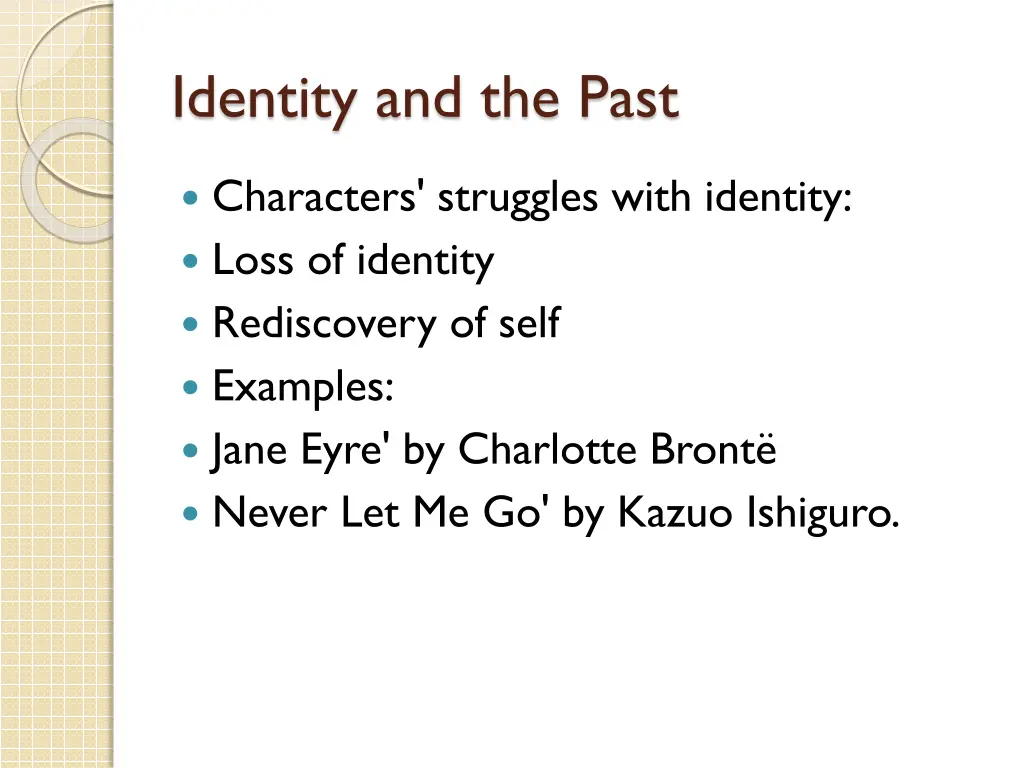 identity and the past