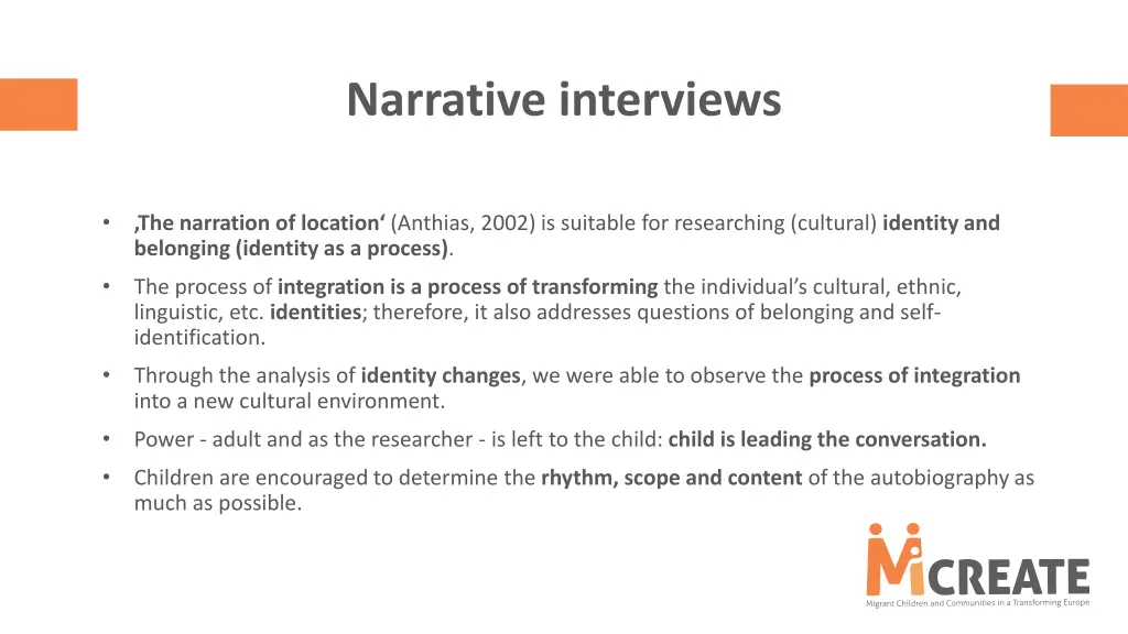 narrative interviews 1