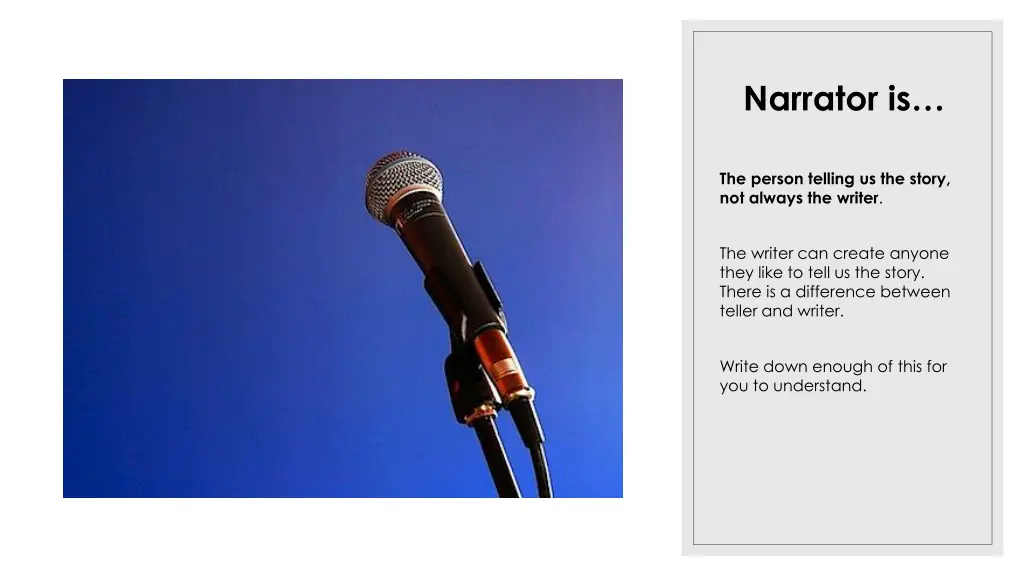 narrator is