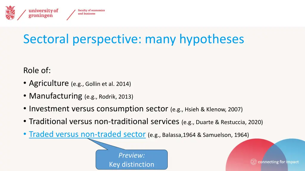 sectoral perspective many hypotheses 1