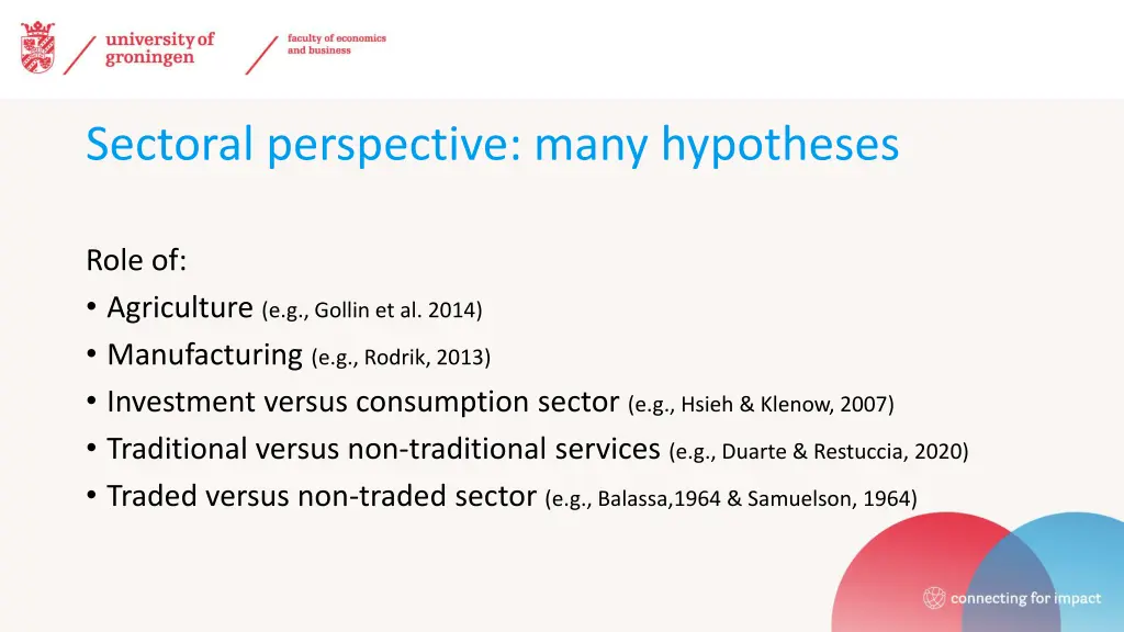sectoral perspective many hypotheses