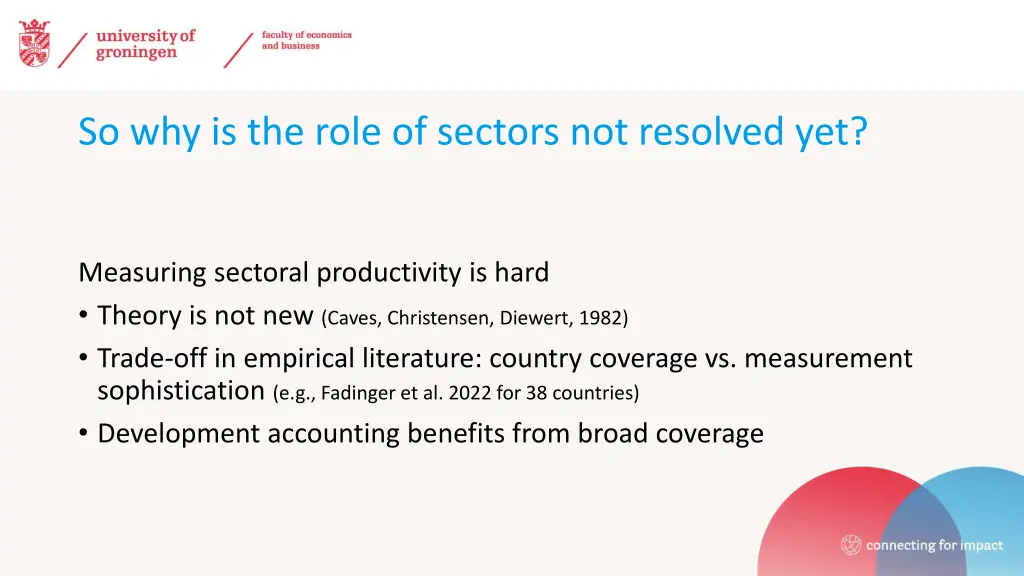 so why is the role of sectors not resolved yet
