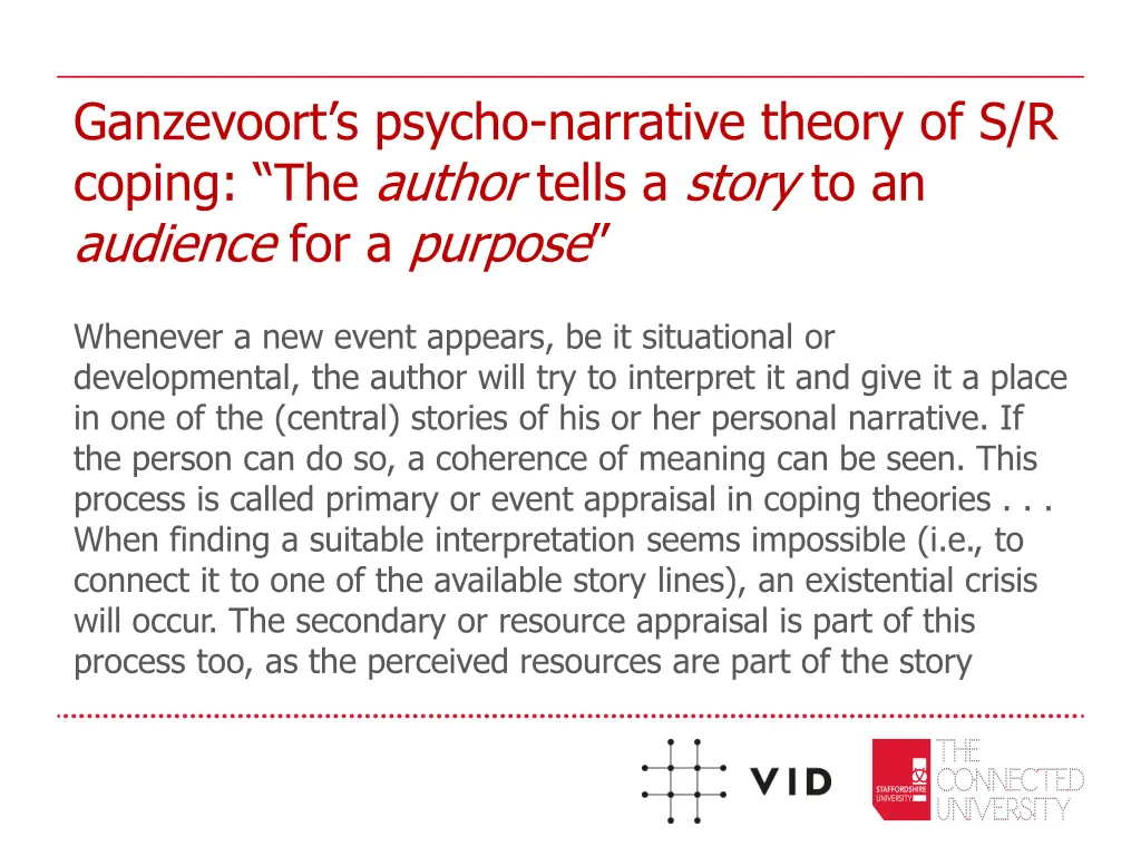 ganzevoort s psycho narrative theory