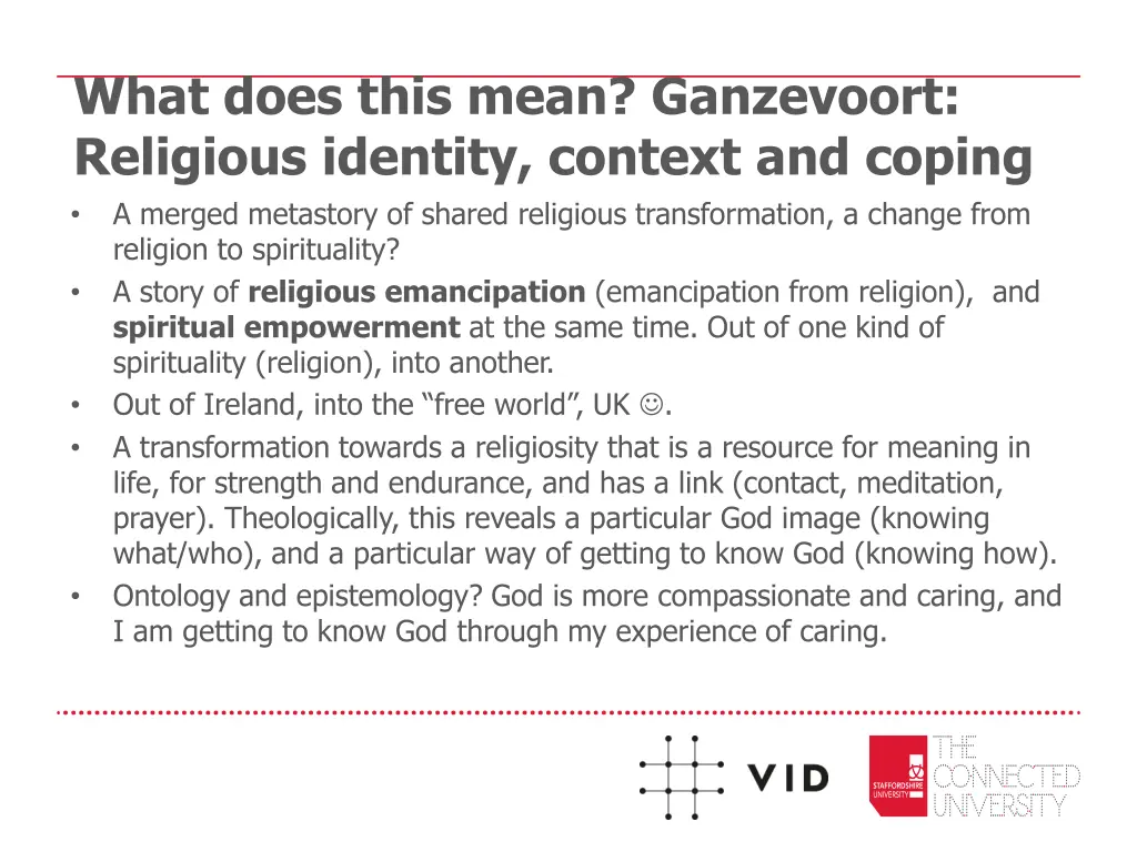what does this mean ganzevoort religious identity