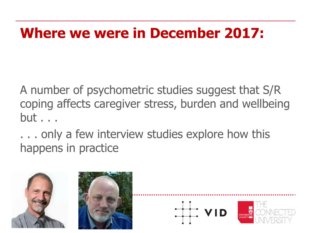 where we were in december 2017