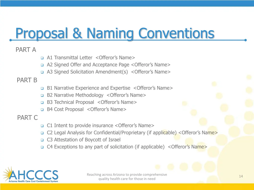 proposal naming conventions