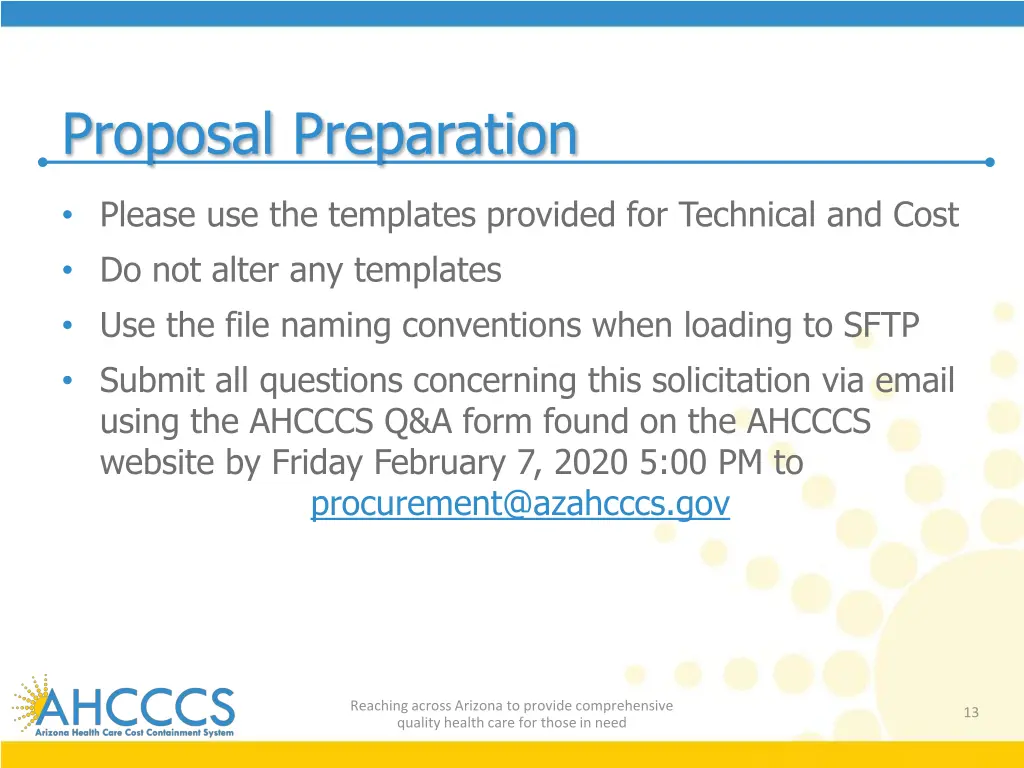 proposal preparation