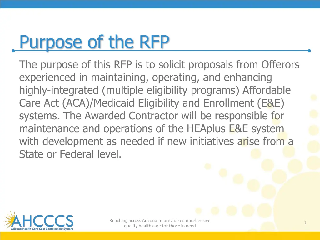 purpose of the rfp