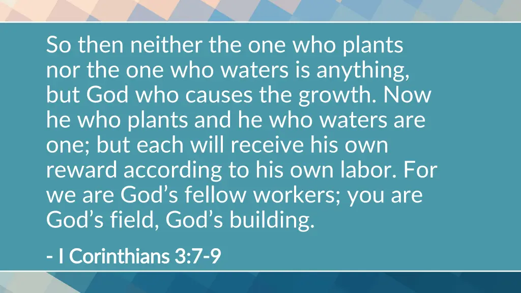 so then neither the one who plants