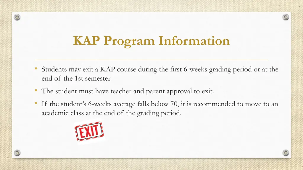 kap program information 1