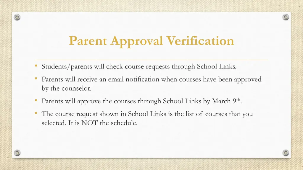 parent approval verification