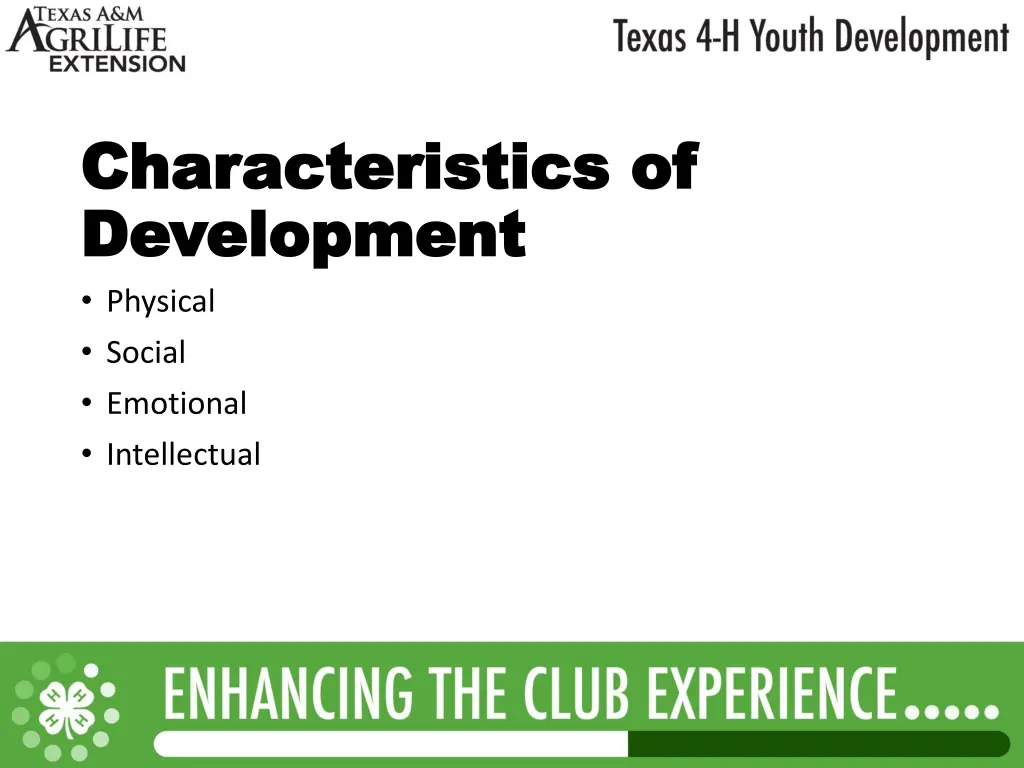characteristics of characteristics of development