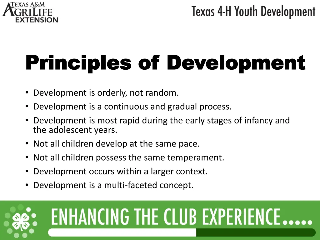principles of development principles