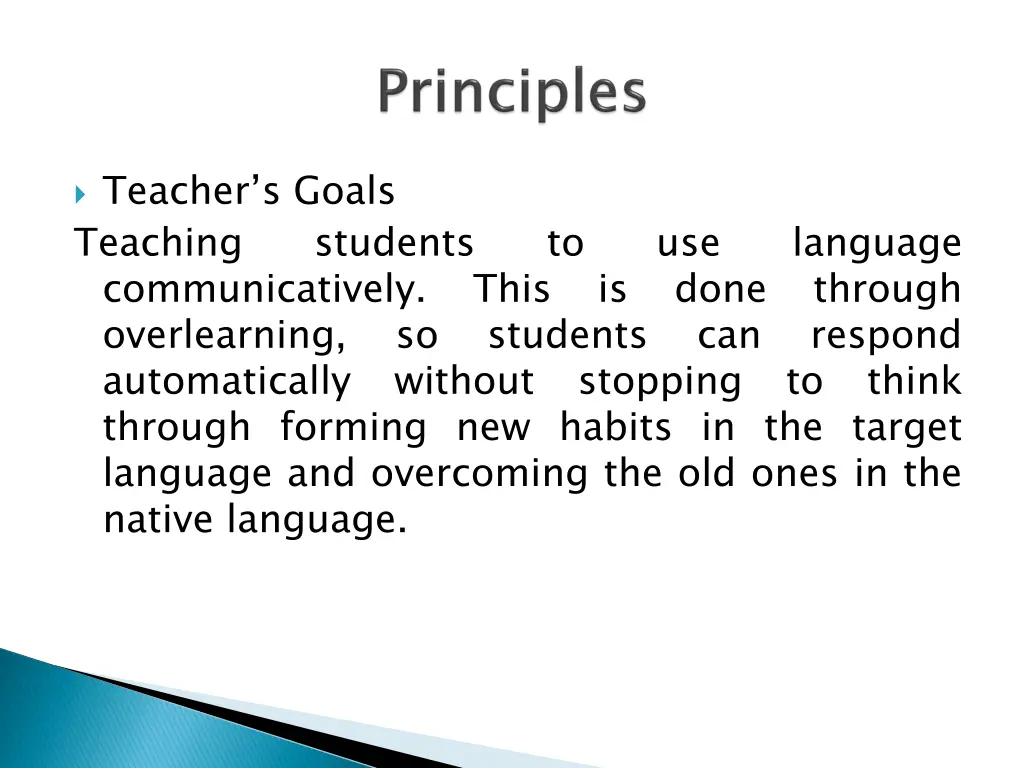 teacher s goals teaching communicatively