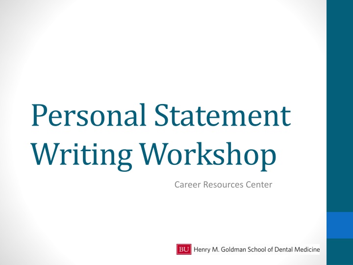 personal statement writing workshop