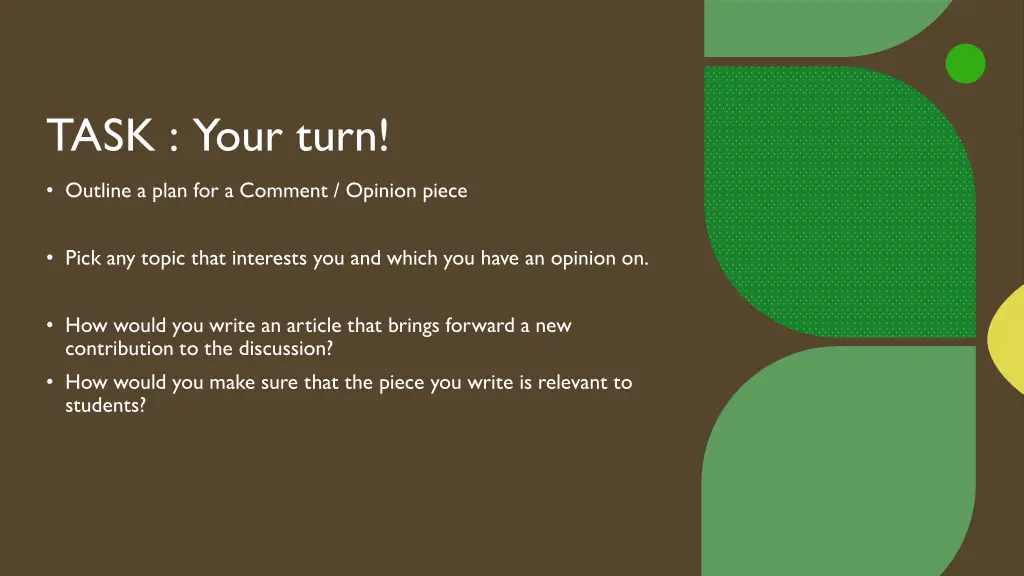 task your turn