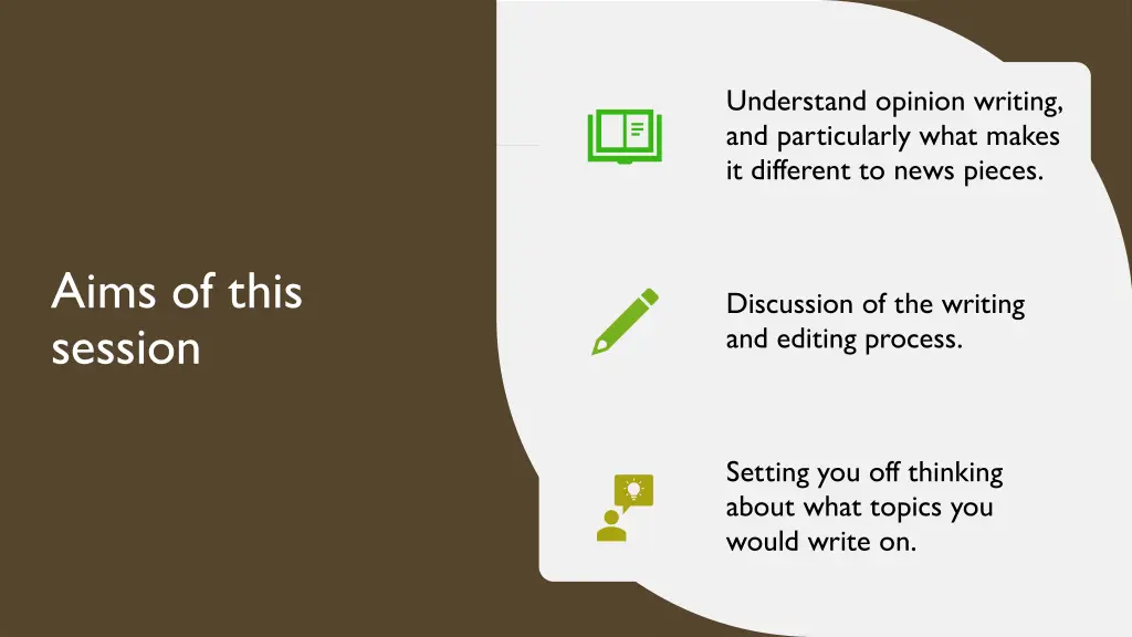 understand opinion writing and particularly what