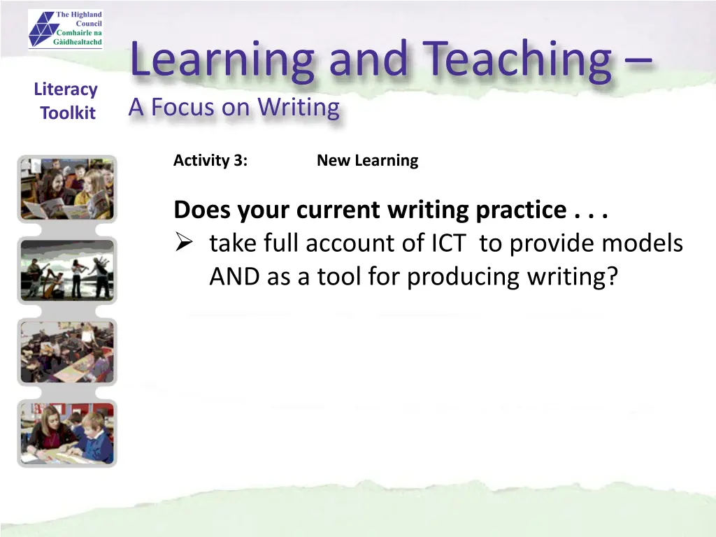 learning and teaching a focus on writing 13