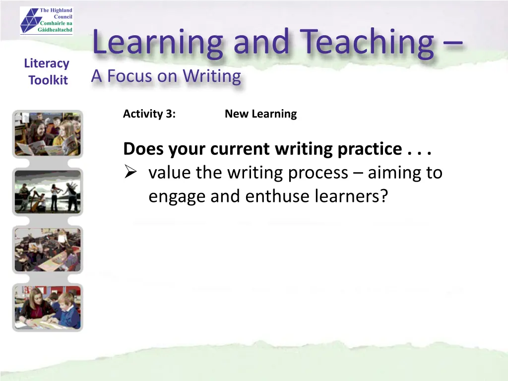 learning and teaching a focus on writing 16