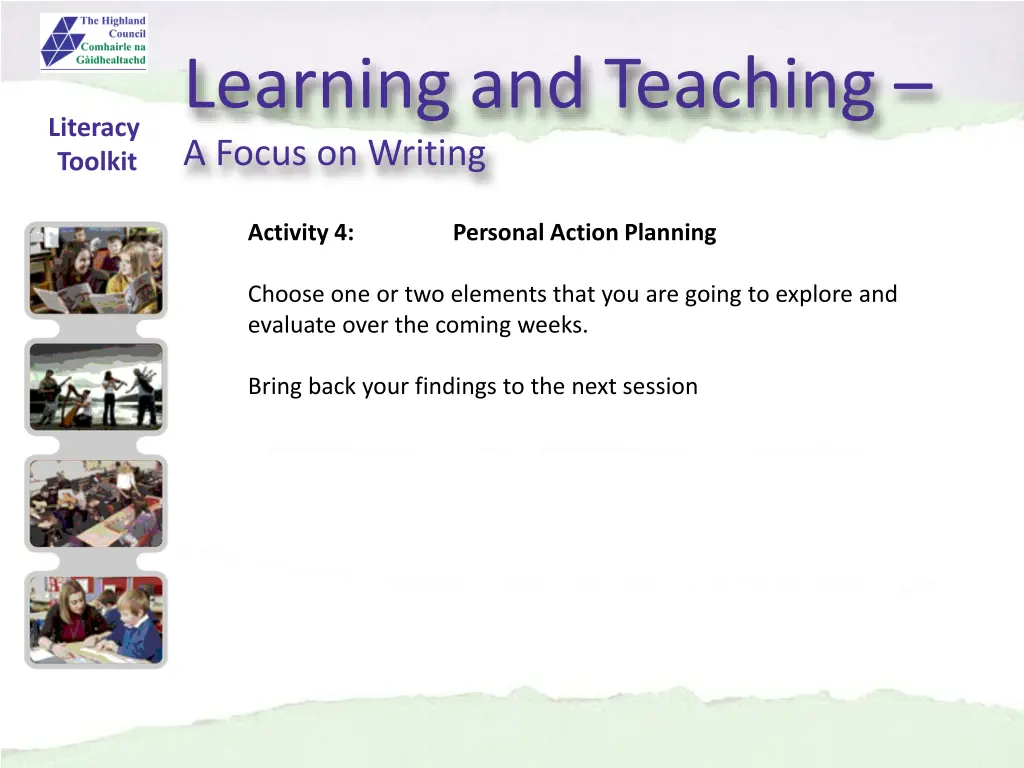 learning and teaching a focus on writing 18