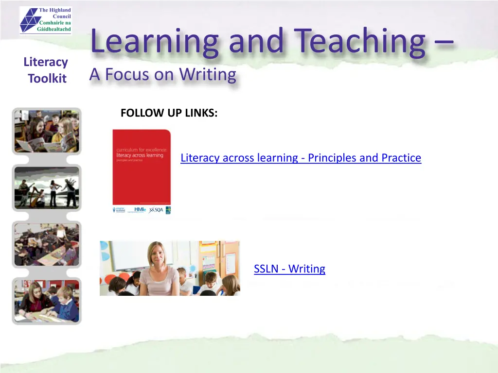 learning and teaching a focus on writing 20