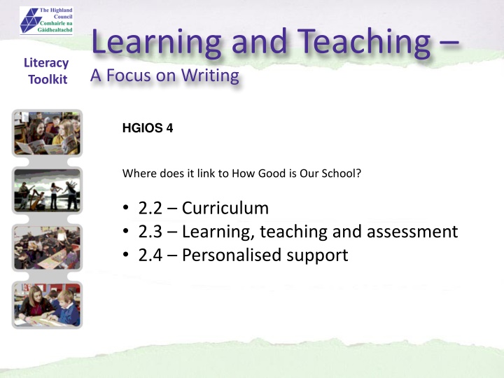 learning and teaching a focus on writing