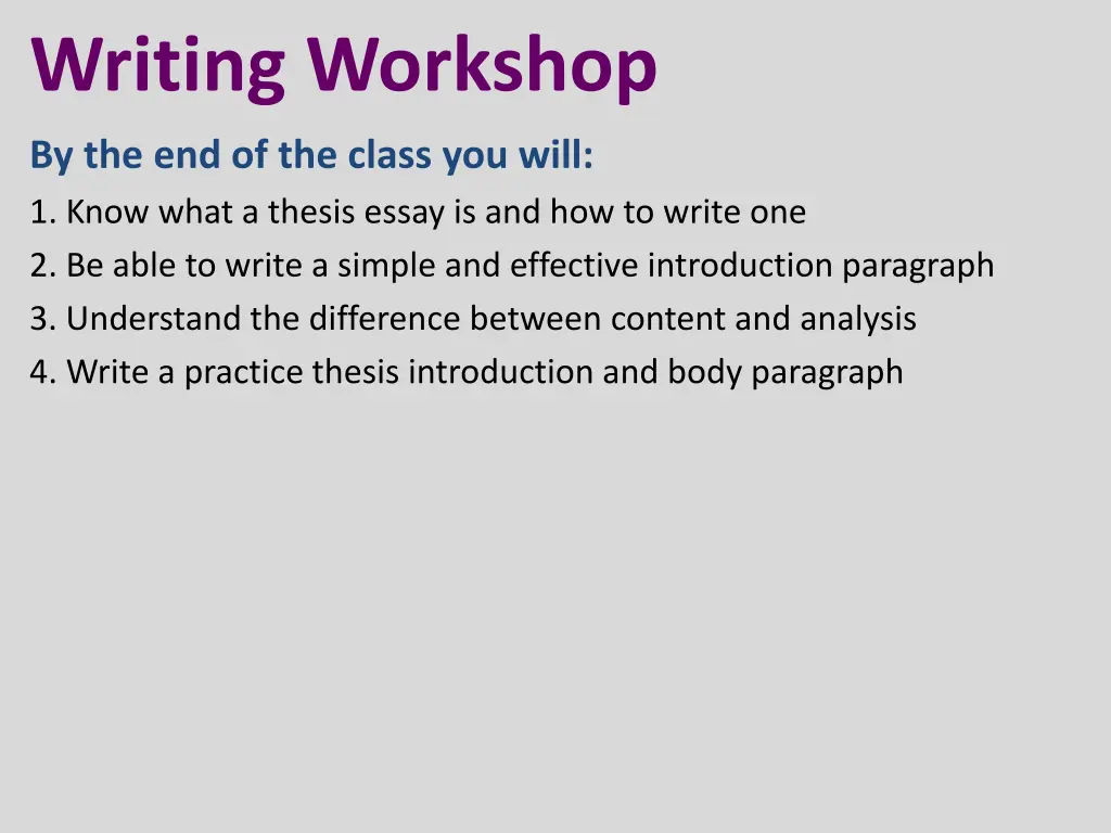 writing workshop 1