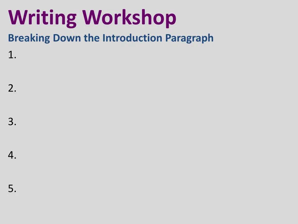 writing workshop 3