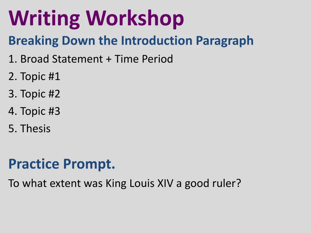 writing workshop 5
