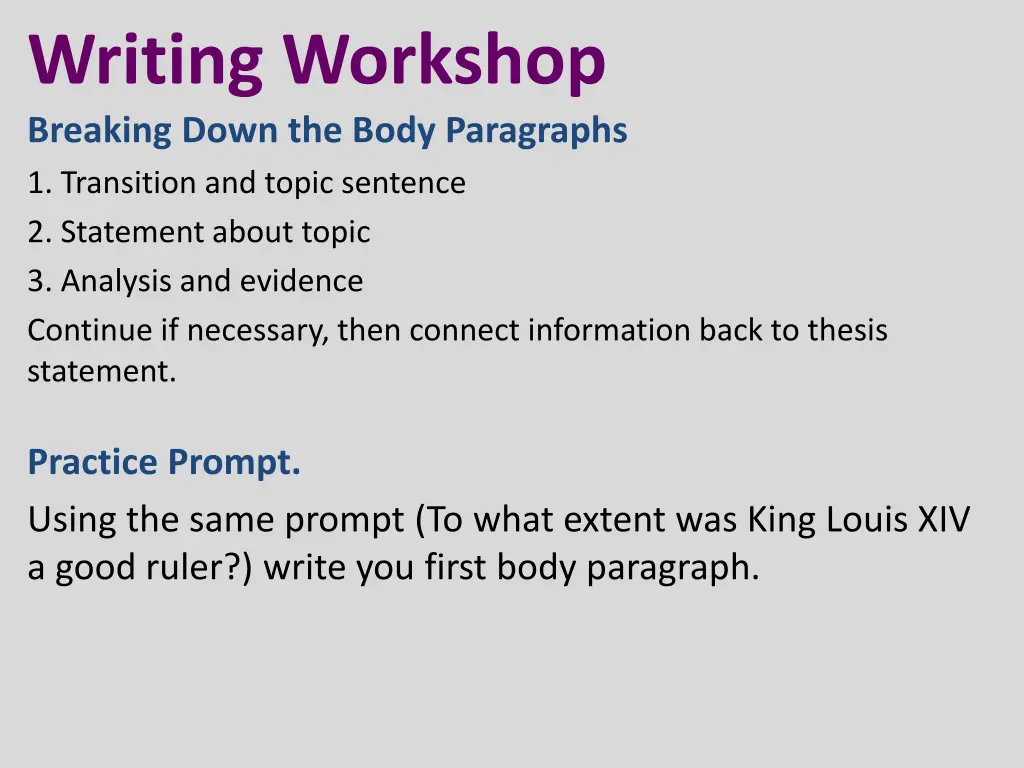 writing workshop 8