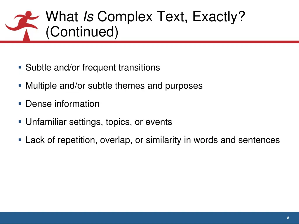 what is complex text exactly continued