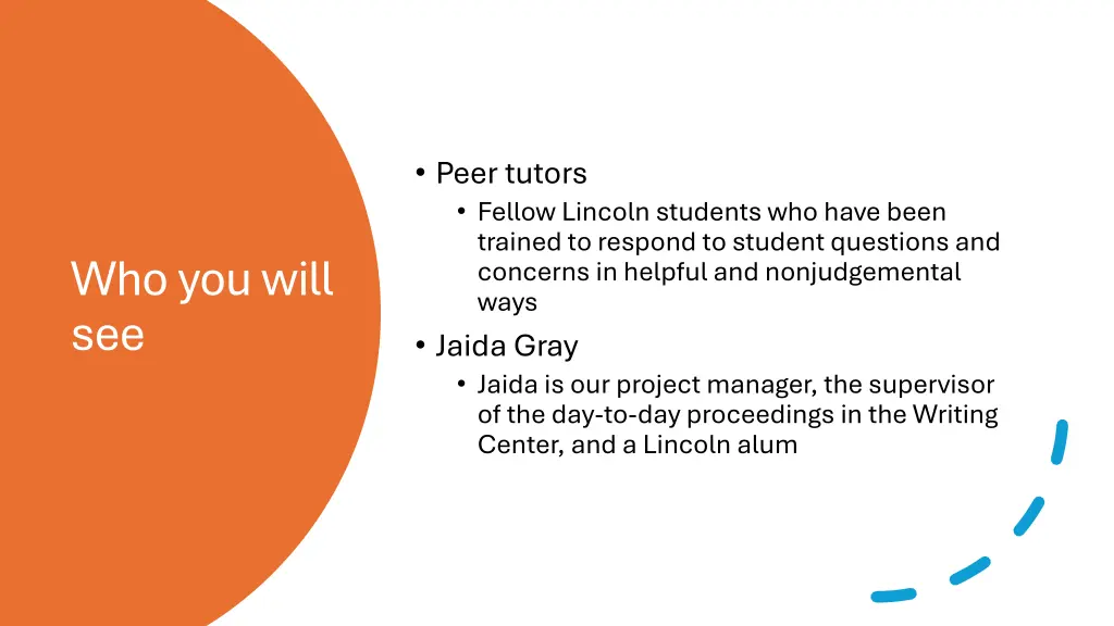 peer tutors fellow lincoln students who have been