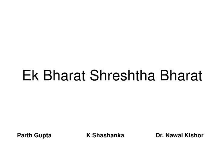 ek bharat shreshtha bharat