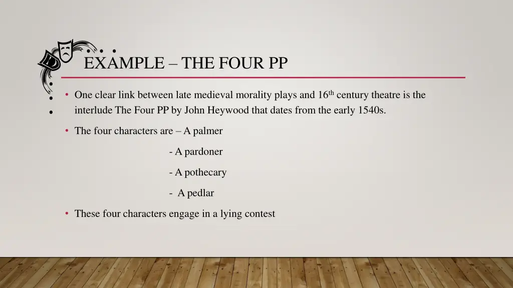 example the four pp
