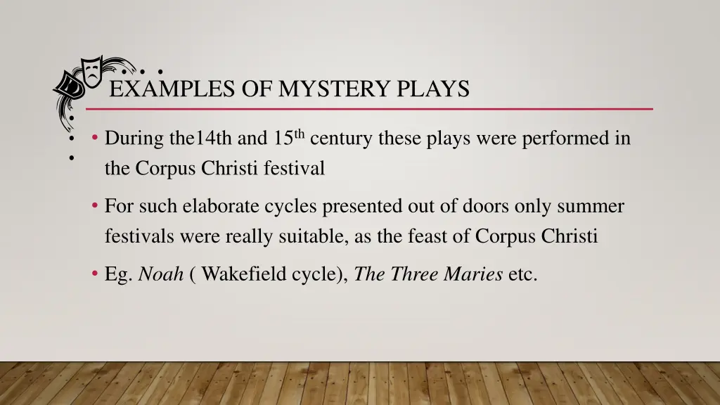 examples of mystery plays