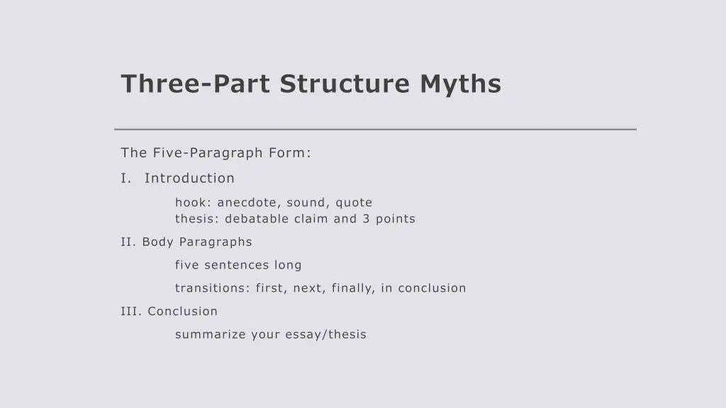 three part structure myths