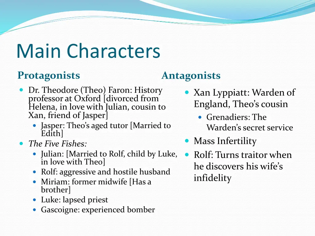 main characters
