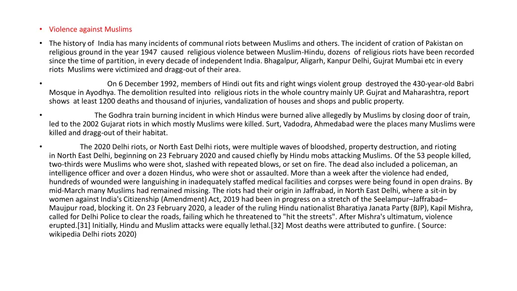 violence against muslims