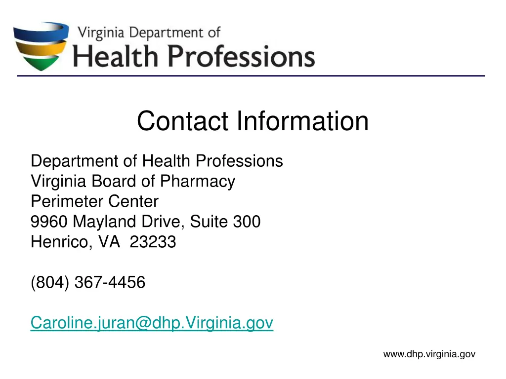 department of health professions 10