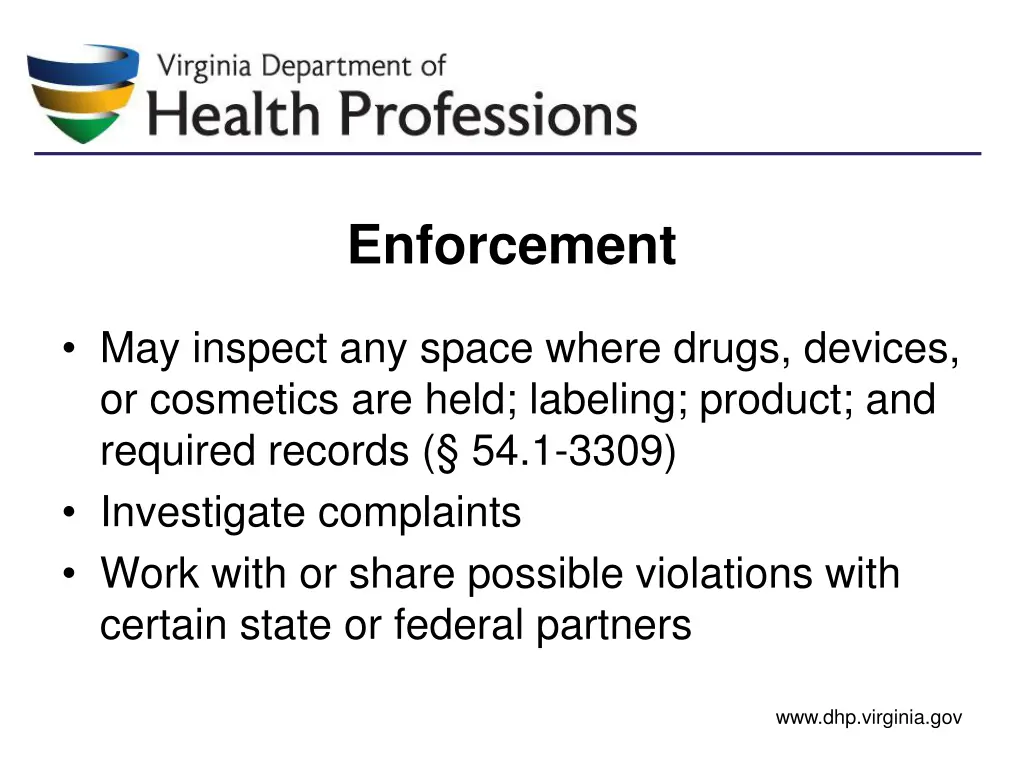 department of health professions 9