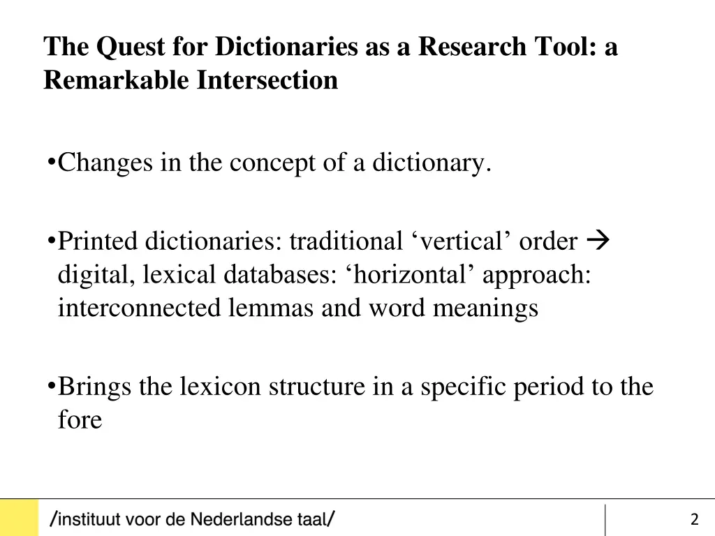 the quest for dictionaries as a research tool 1