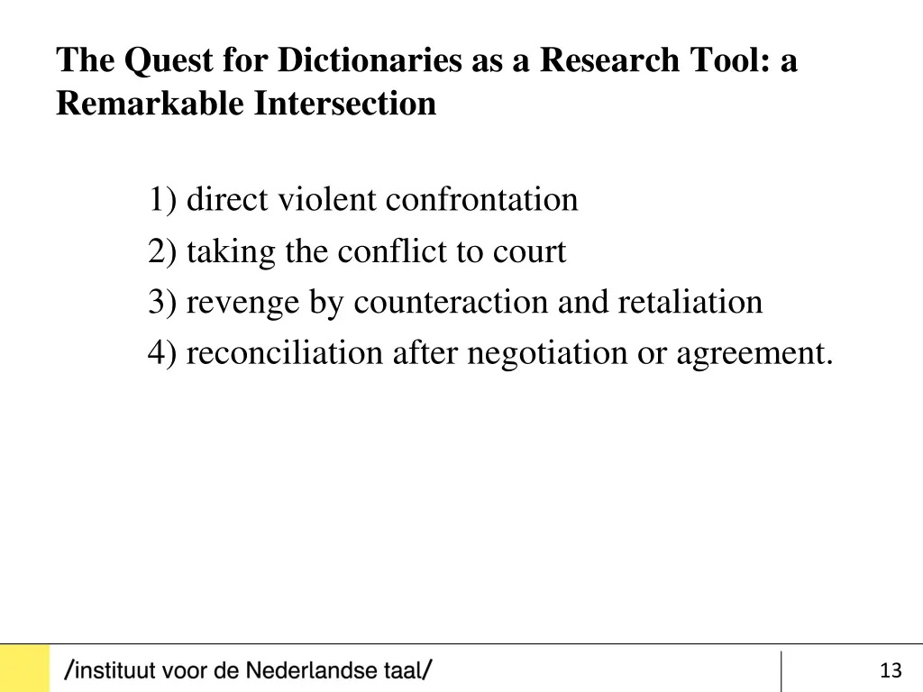 the quest for dictionaries as a research tool 12