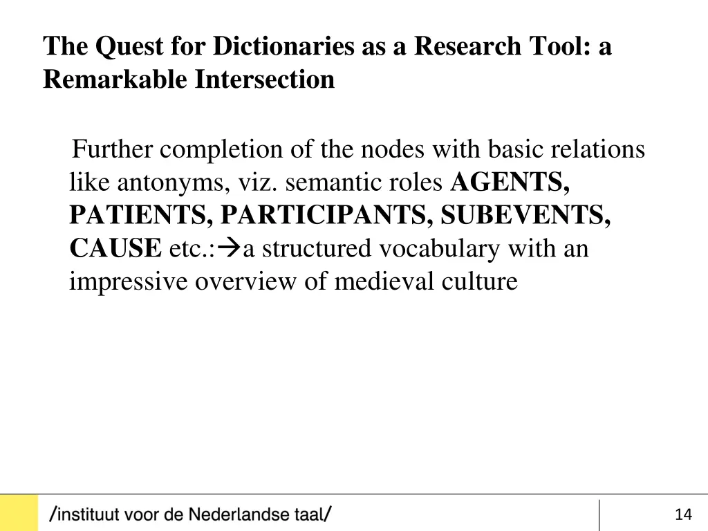 the quest for dictionaries as a research tool 13