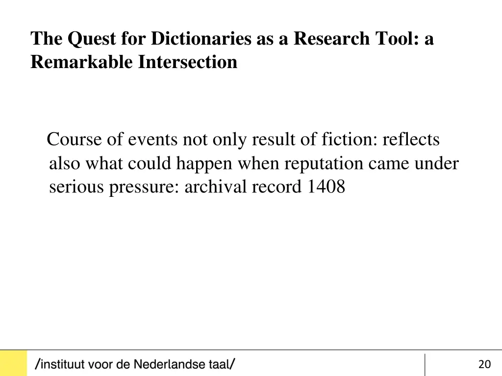 the quest for dictionaries as a research tool 19