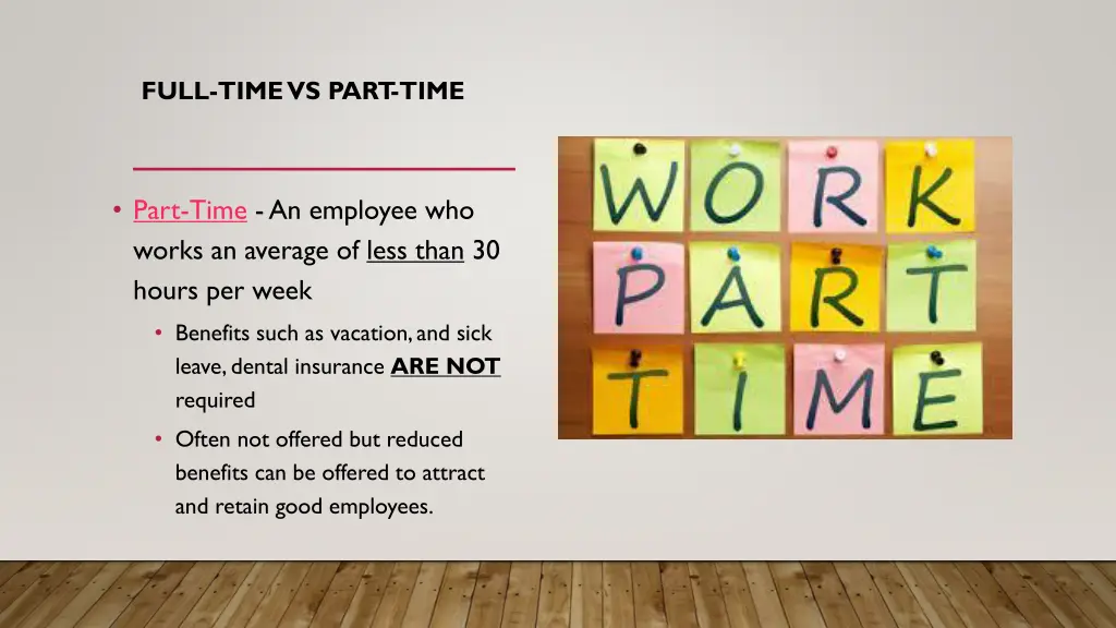 full time vs part time