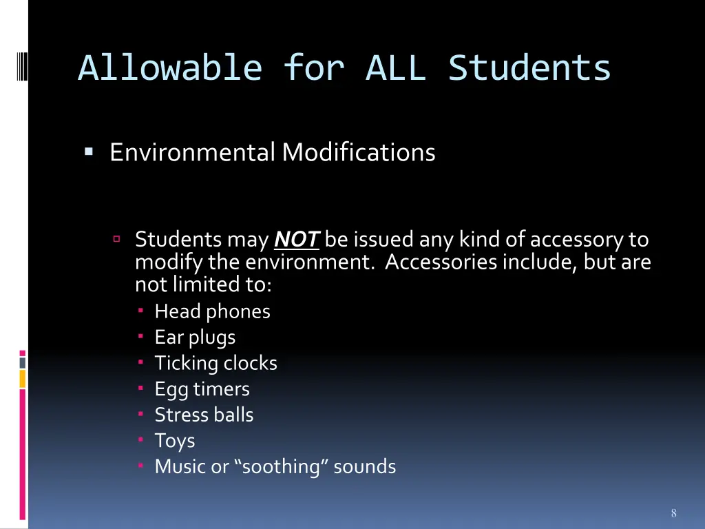 allowable for all students 3